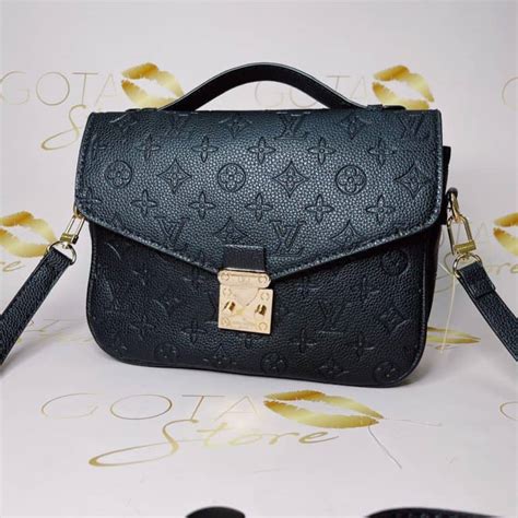 louis vuitton black embossed crossbody bag|More.